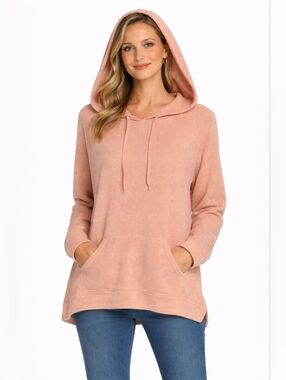 NWT Barefoot Dreams Cozy Chic Ultra Lite Pullover Hoodie Peach Size 3X